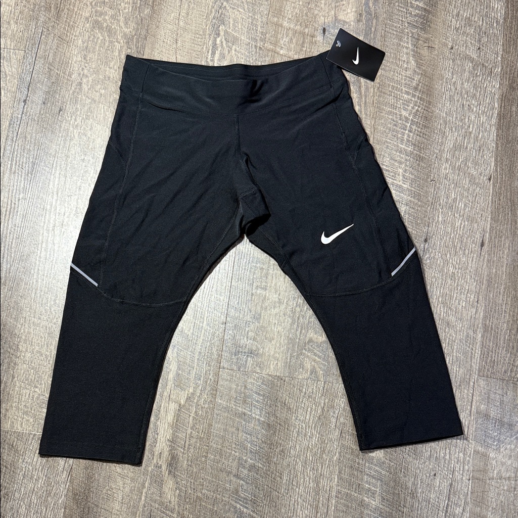 *New” Nike Black Capris With White Accents